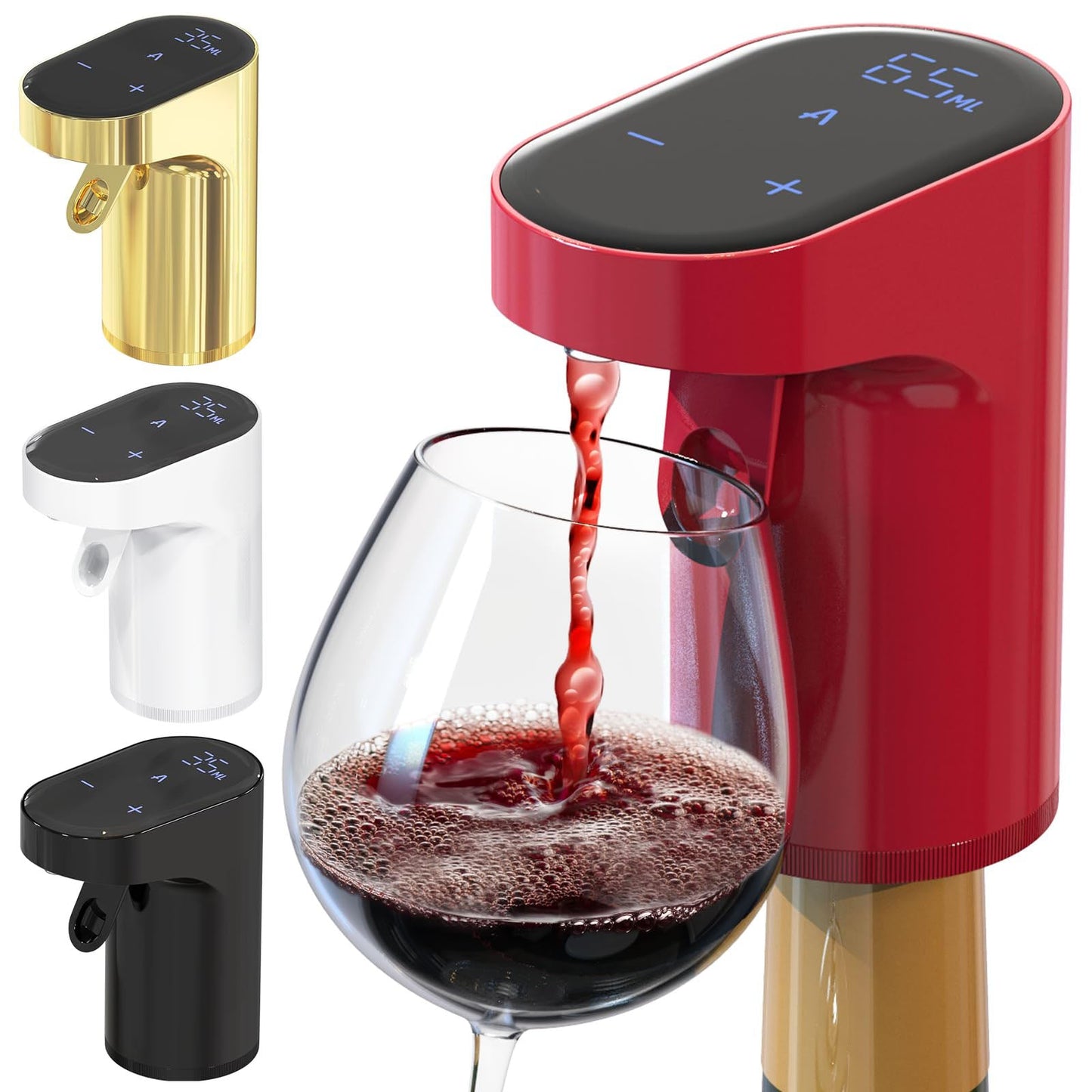 TipsyTap smart wine and whiskey dispenser in red colour
