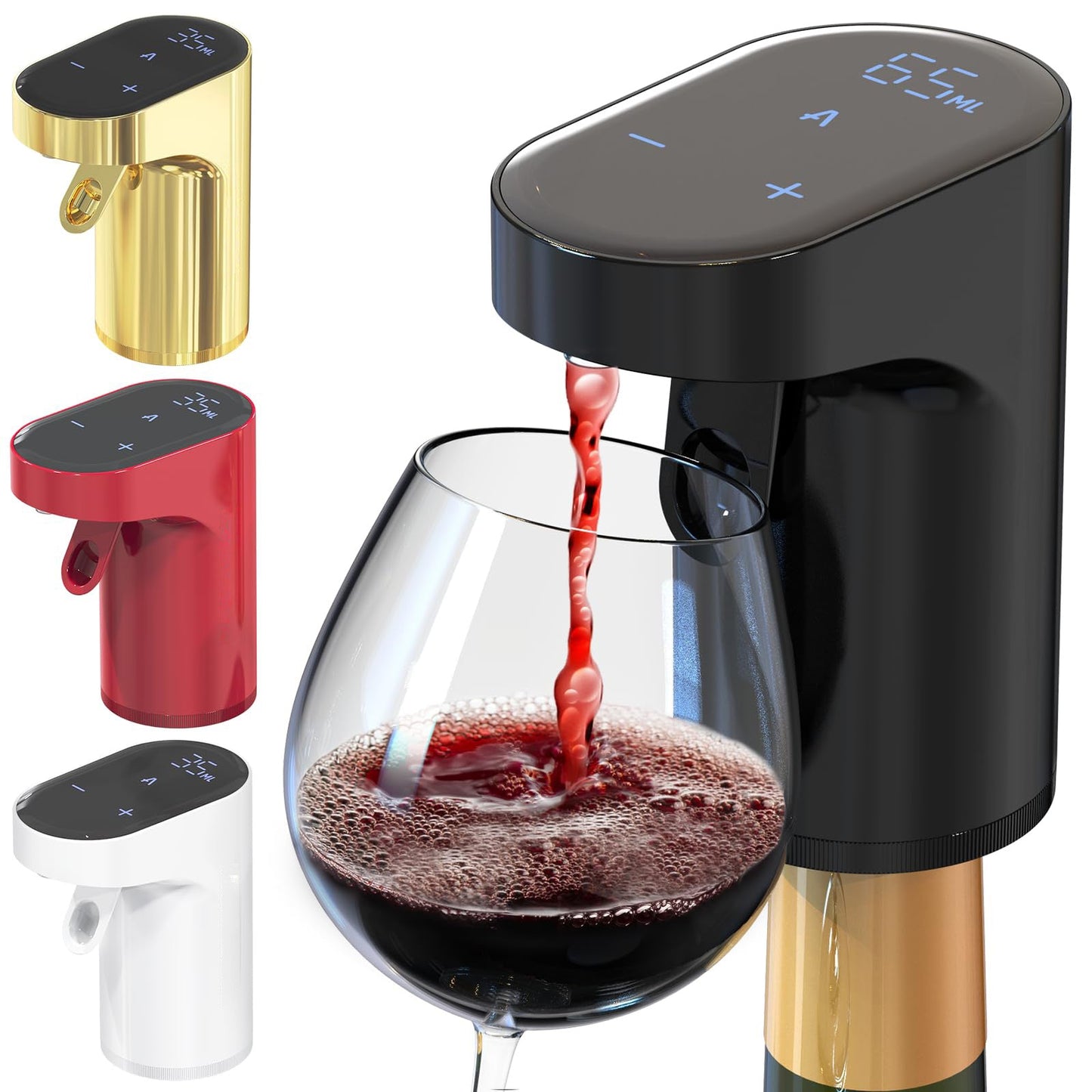 TipsyTap smart wine and whiskey dispenser in black colour