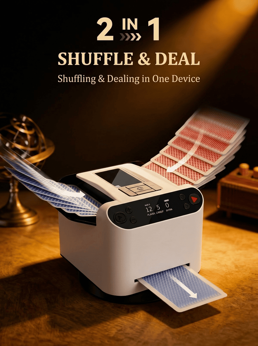 2-in-1 Card Shuffler & Dealer